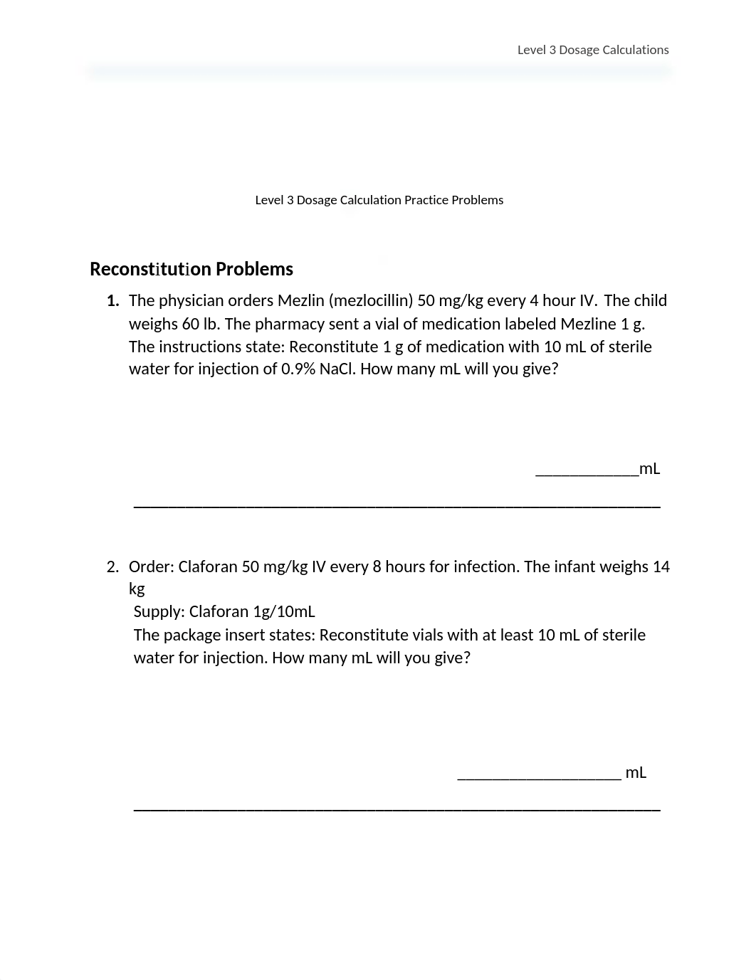 Level 3 Dosage Calculation Practice Problems.docx_dx7hvod8sc7_page1