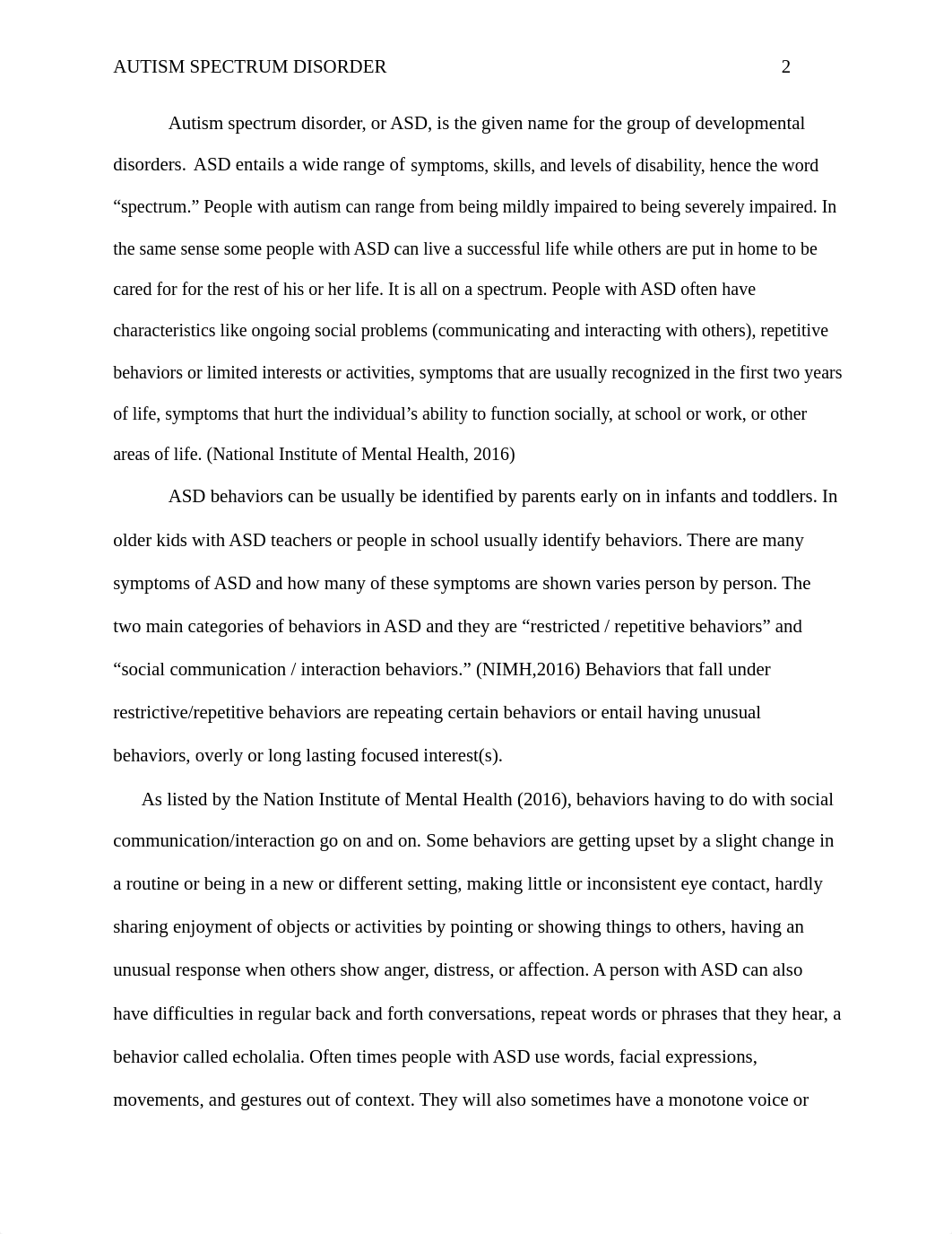 Yasmine Villatoro An Overview of Autism Spectrum Disorder (1).docx_dx7w1gucgqh_page2