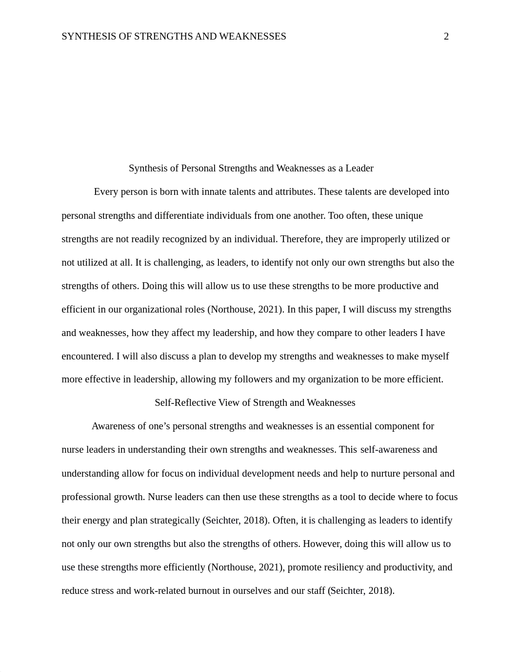 Synthesis of Personal Strengths and Weaknesses as a Leader - Paper.docx_dx89hdfz2om_page2