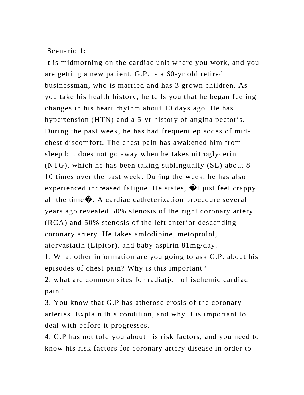 Scenario 1 It is midmorning on the cardiac unit where you work, .docx_dx8hedr0epb_page2