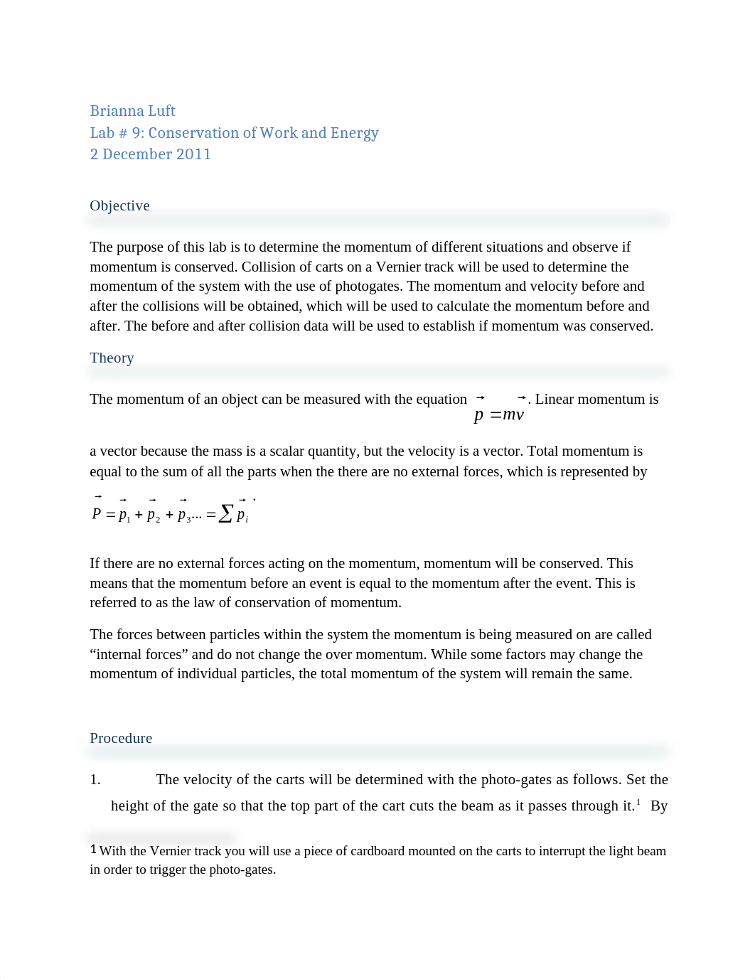 CONSERVATION OF MOMENTUM Lab report.docx_dx912u3g52m_page1