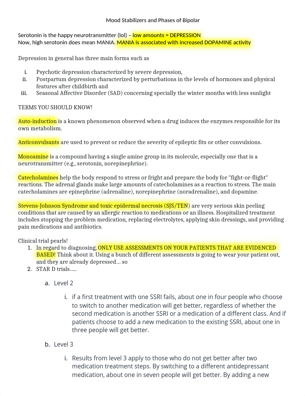 Mood Stabilizers and Phases of Bipolar - MODULE 2 Darnelles Review.docx_dxa6mx749hh_page1