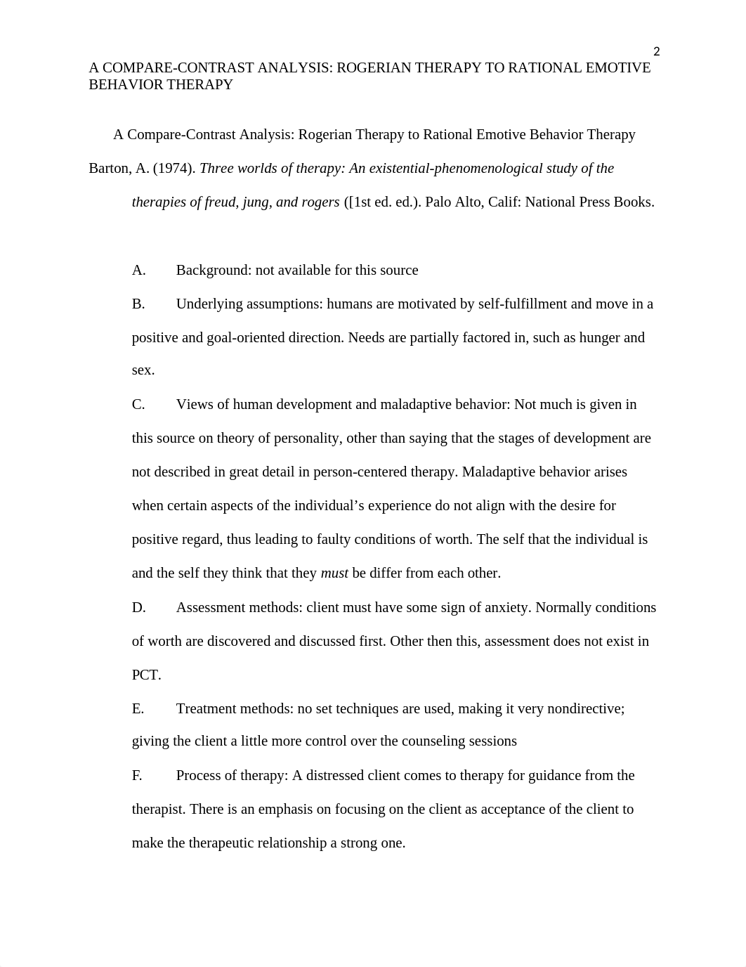 A Compare Contrast Analysis Rogerian Therapy to Rational Emotive Behaviour Therapy.docx_dxbxx6tcrsh_page2