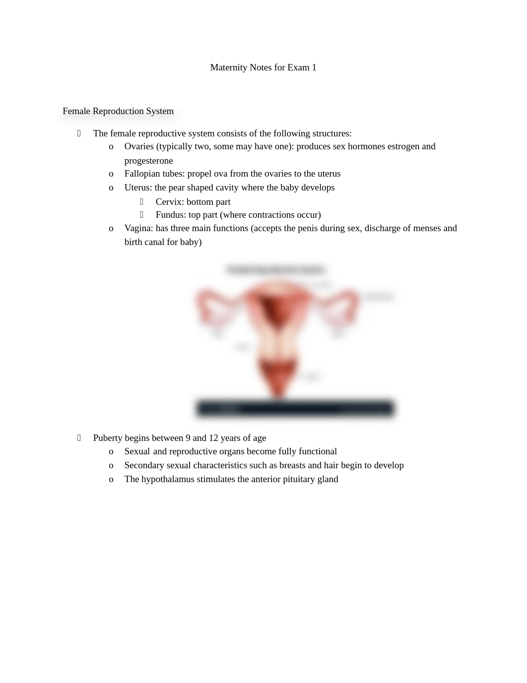 Maternity Notes for Exam 1.docx_dxc97jf0ao3_page1