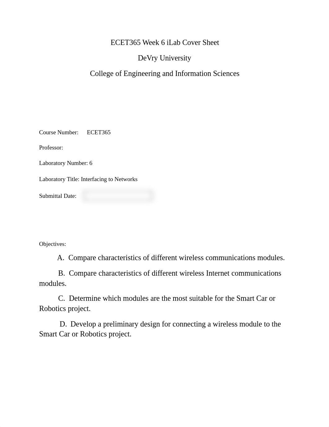ECET365 Week 6 iLab Cover Sheet_dxcq5554ome_page1