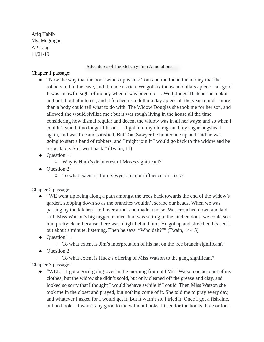 Adventures of Huckleberry Finn Mark Twain Annotations_dxcr2a9hvxo_page1