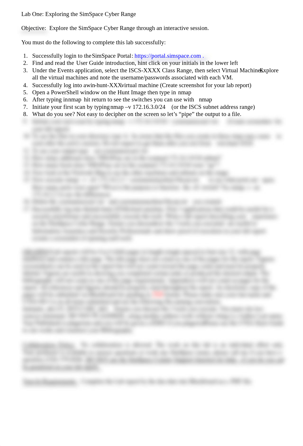 IS_3513-002 Lab 1  Exploring the SimSpace Cyber Range.pdf_dxcuav9sify_page1