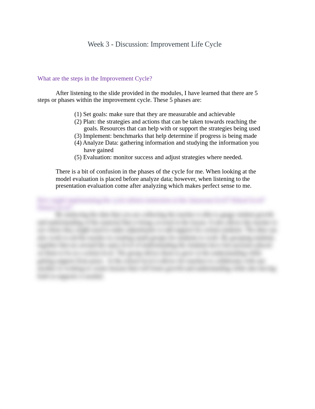 EDU62350­_Week 3 - Discussion_ Improvement Life Cycle.docx_dxd12b5xc2c_page1