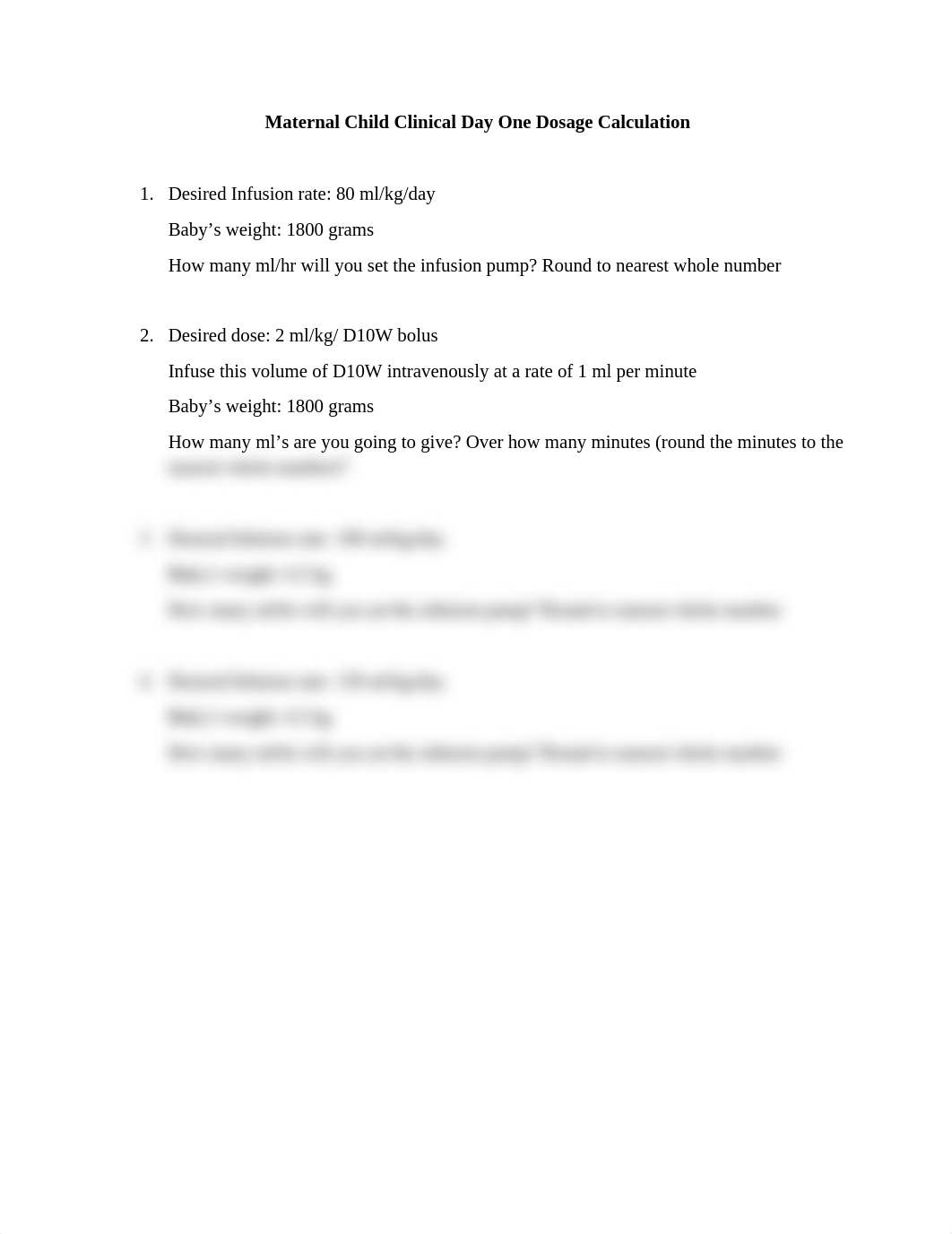 Maternal Child Clinical Day One Dosage Calculation (3) (2) (2) (1).docx_dxd785u7nth_page1
