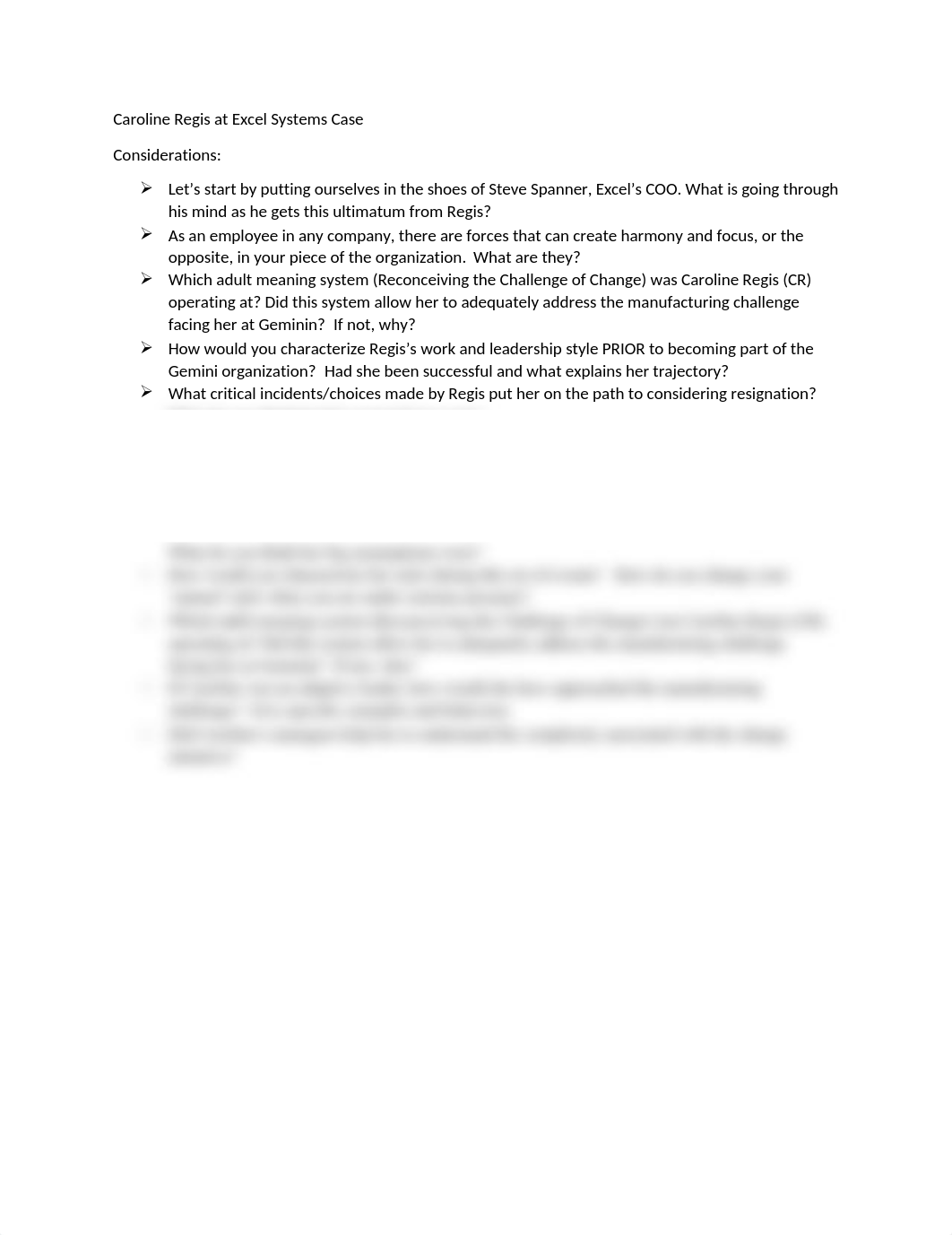 Caroline Regis at Excel Systems CaseConsiderations.docx_dxdjn7p0exq_page1