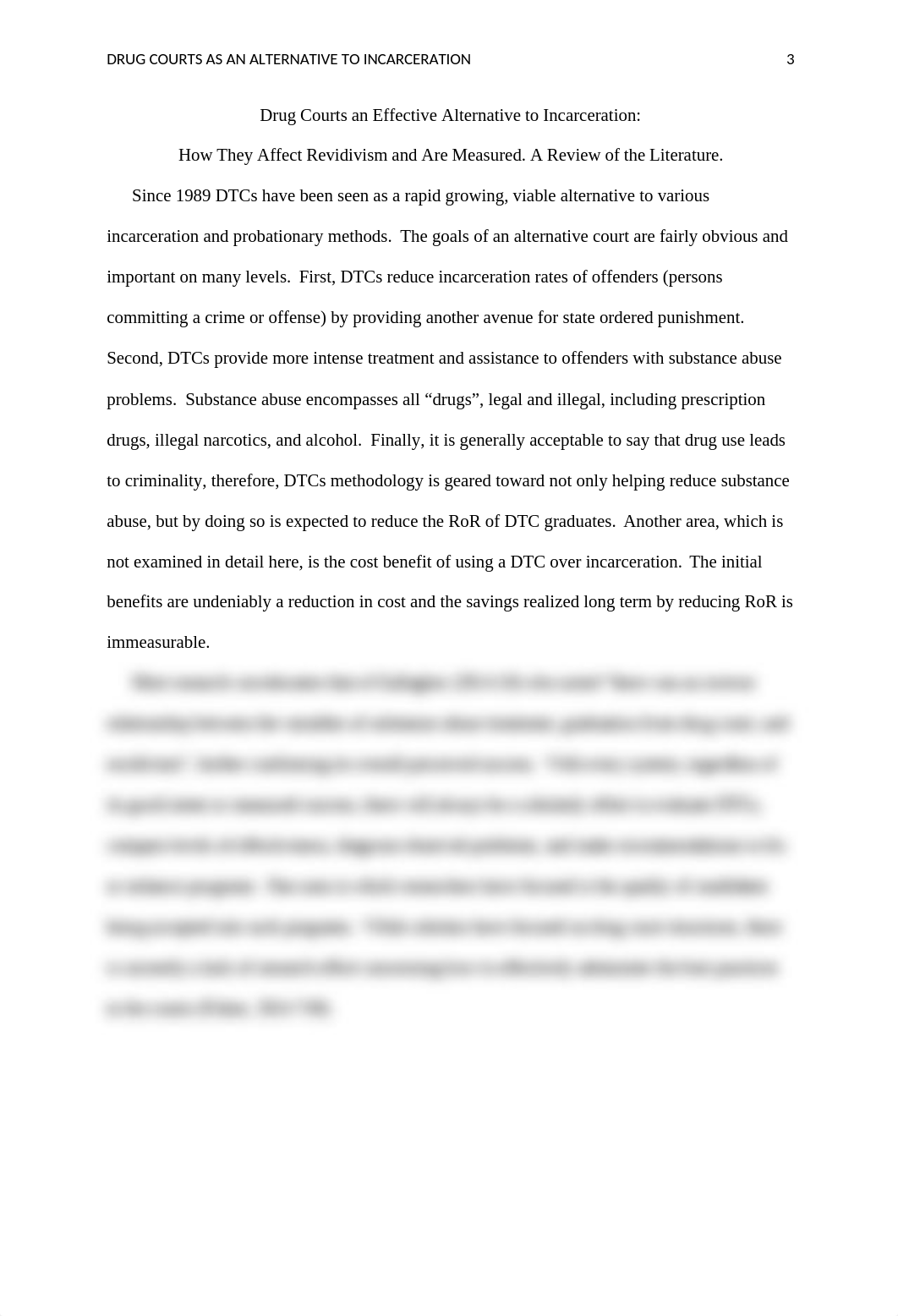 Drug Courts as an Effective Alternative to Incarceration; Recidivism; Literature Review.docx_dxdq9o0ajbx_page3