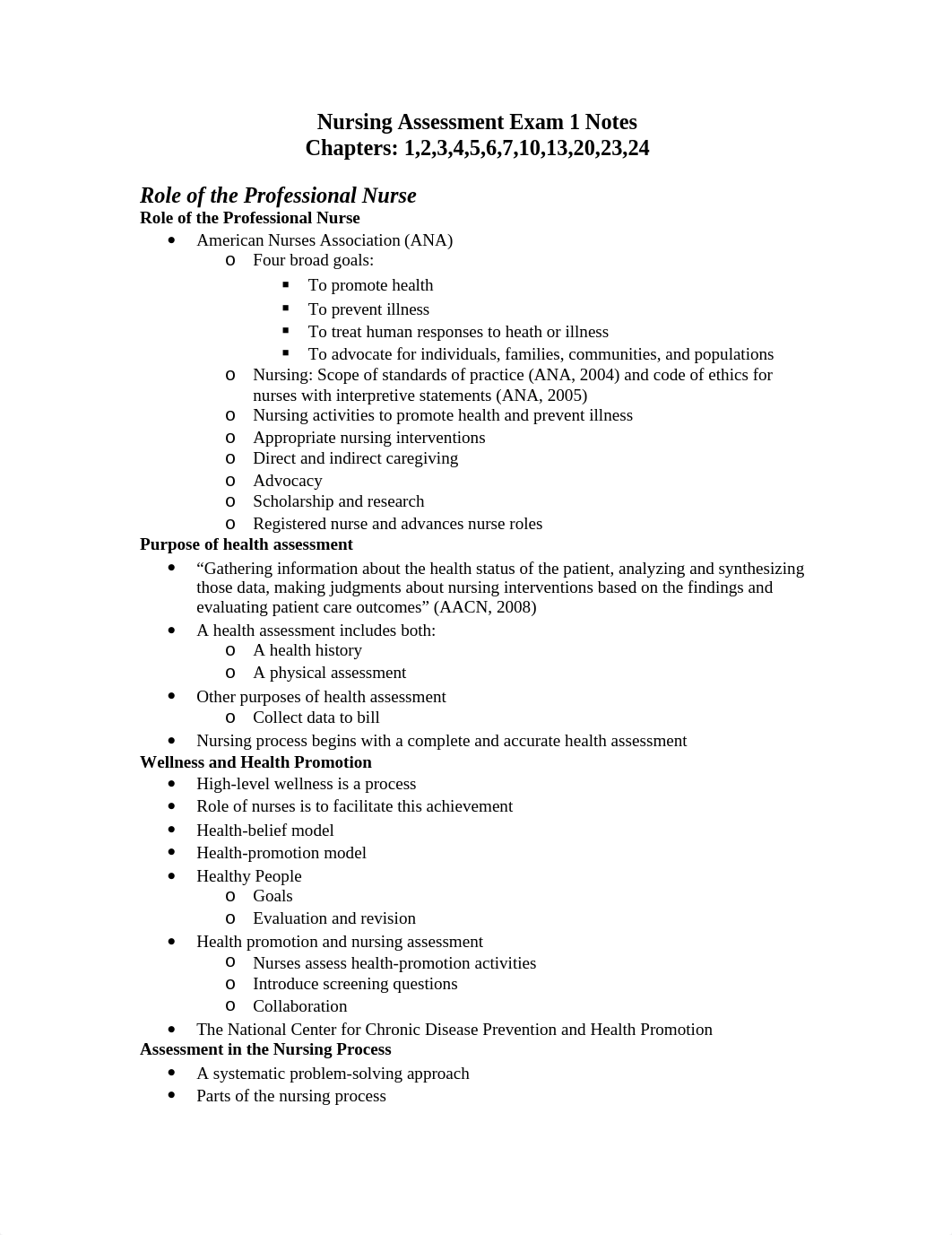 Nursing Assessment Exam 1 Notes Prof Pinchera_dxdyak7fhfd_page1