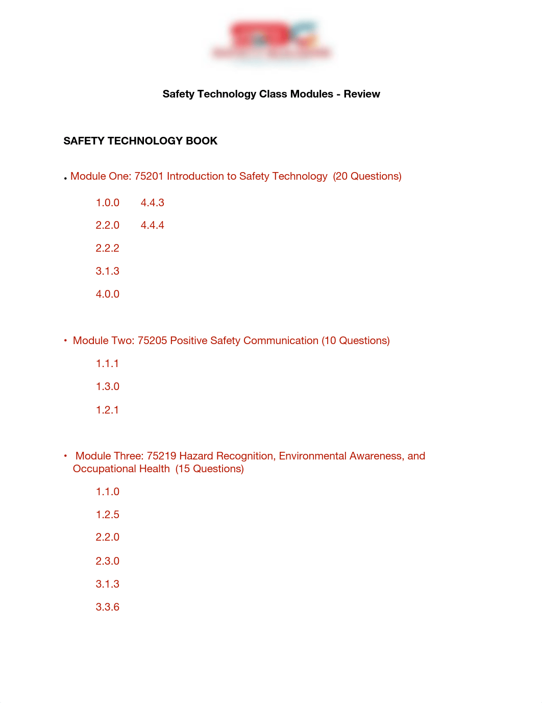 Safety Technology Class Modules - Review .pdf_dxe59dah1zy_page1