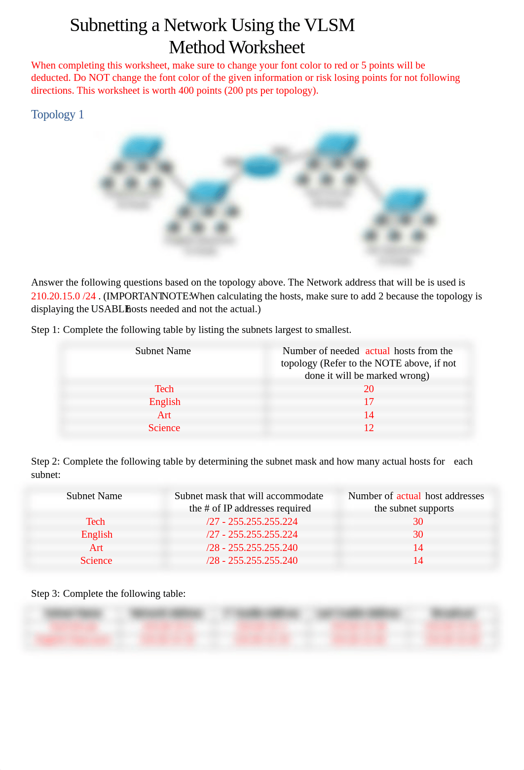 Subnetting a Network Using the VLSM Method Worksheet.docx_dxehb1zkgun_page1