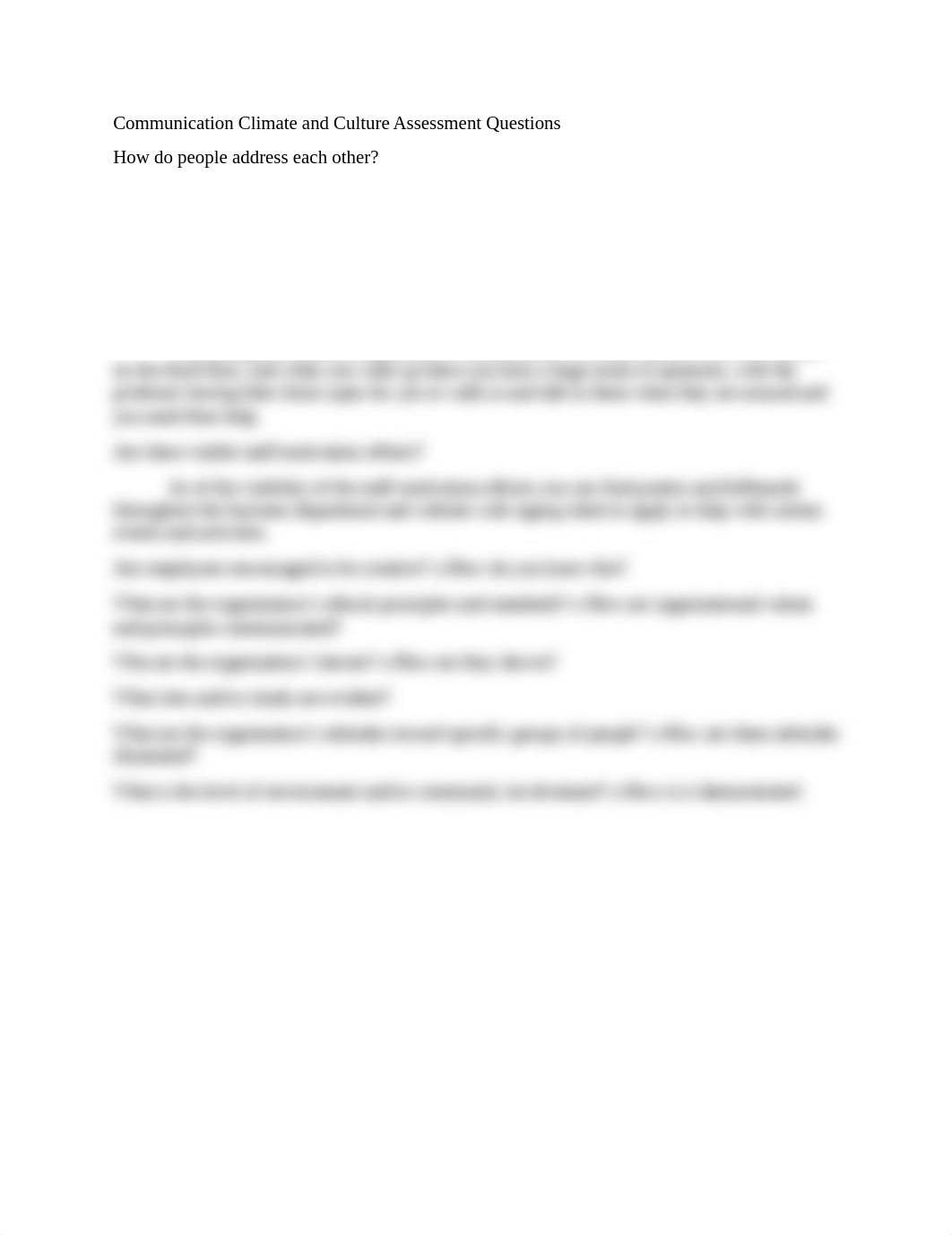 Communication Climate and Culture Assessment Questions and Answers_dxeka61f07j_page1