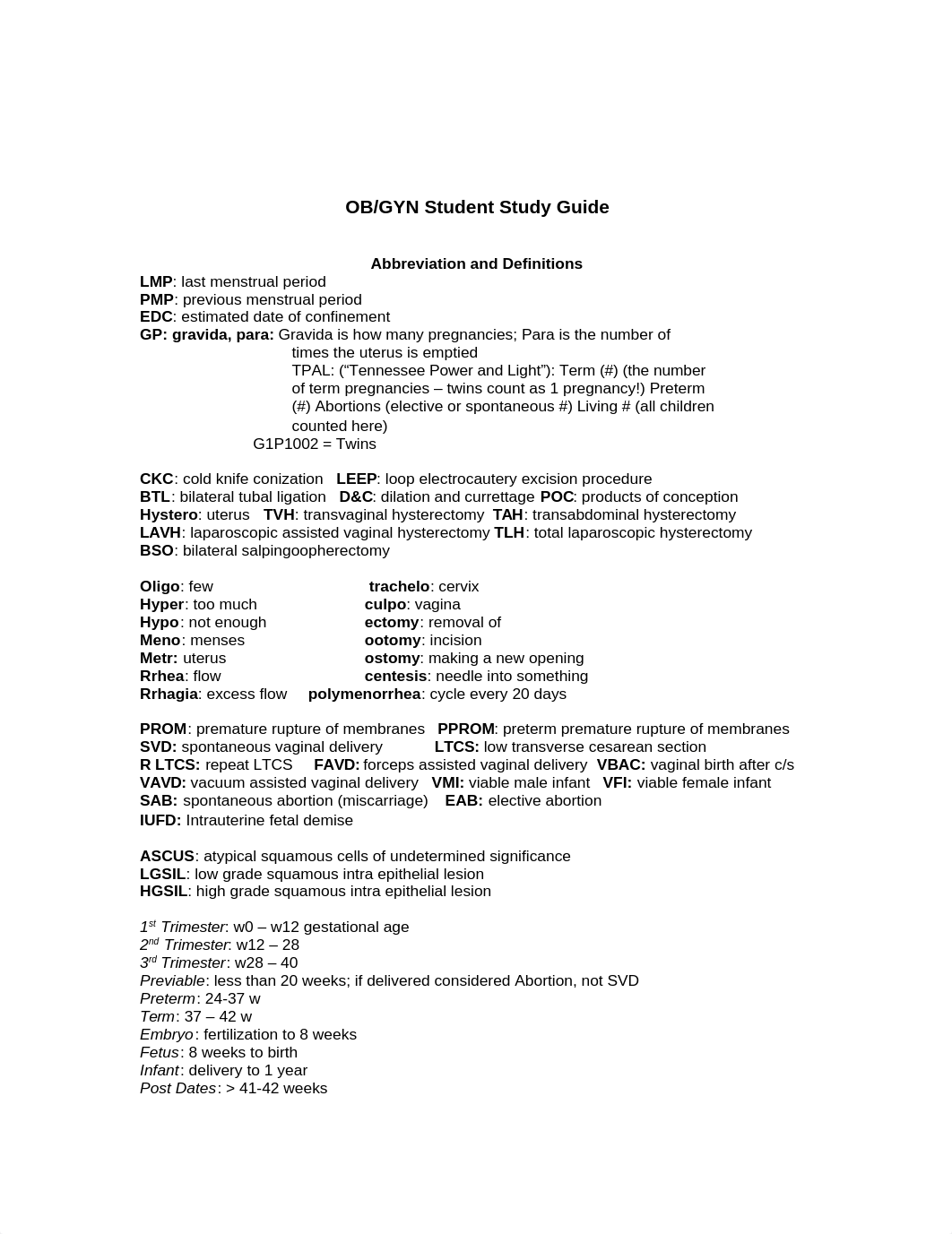 OB:GYN Student Study Guide .doc_dxewr056y94_page1