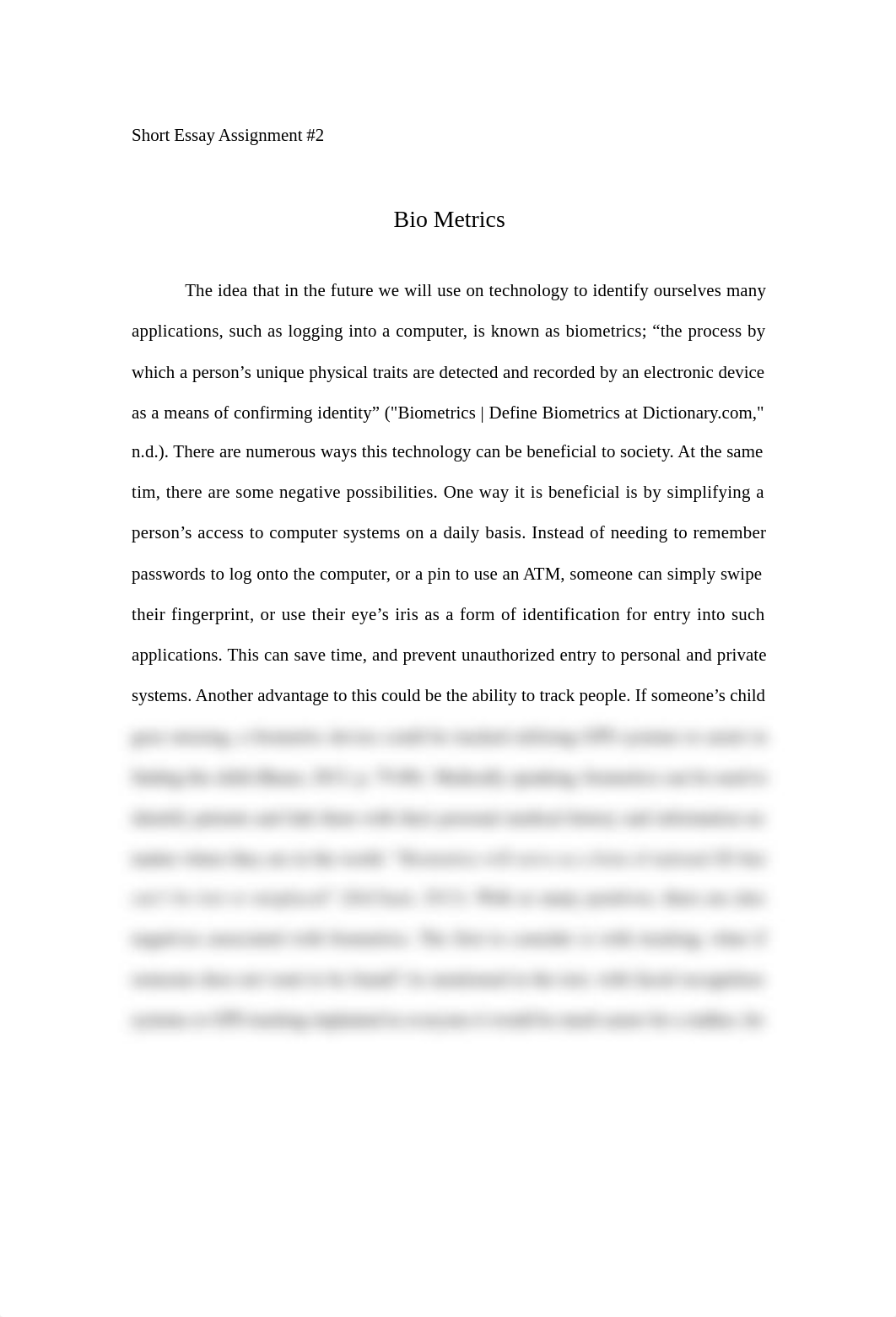 Short Essay Assignment (BioMetrics)_dxeyv2w6x6h_page1