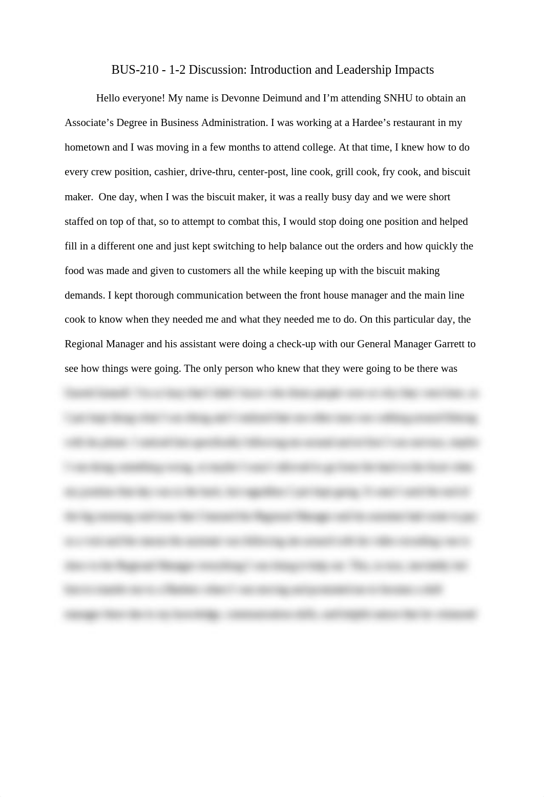 BUS-210 - 1-2 Discussion Introduction and Leadership Impacts.docx_dxf7r5rhrrk_page1