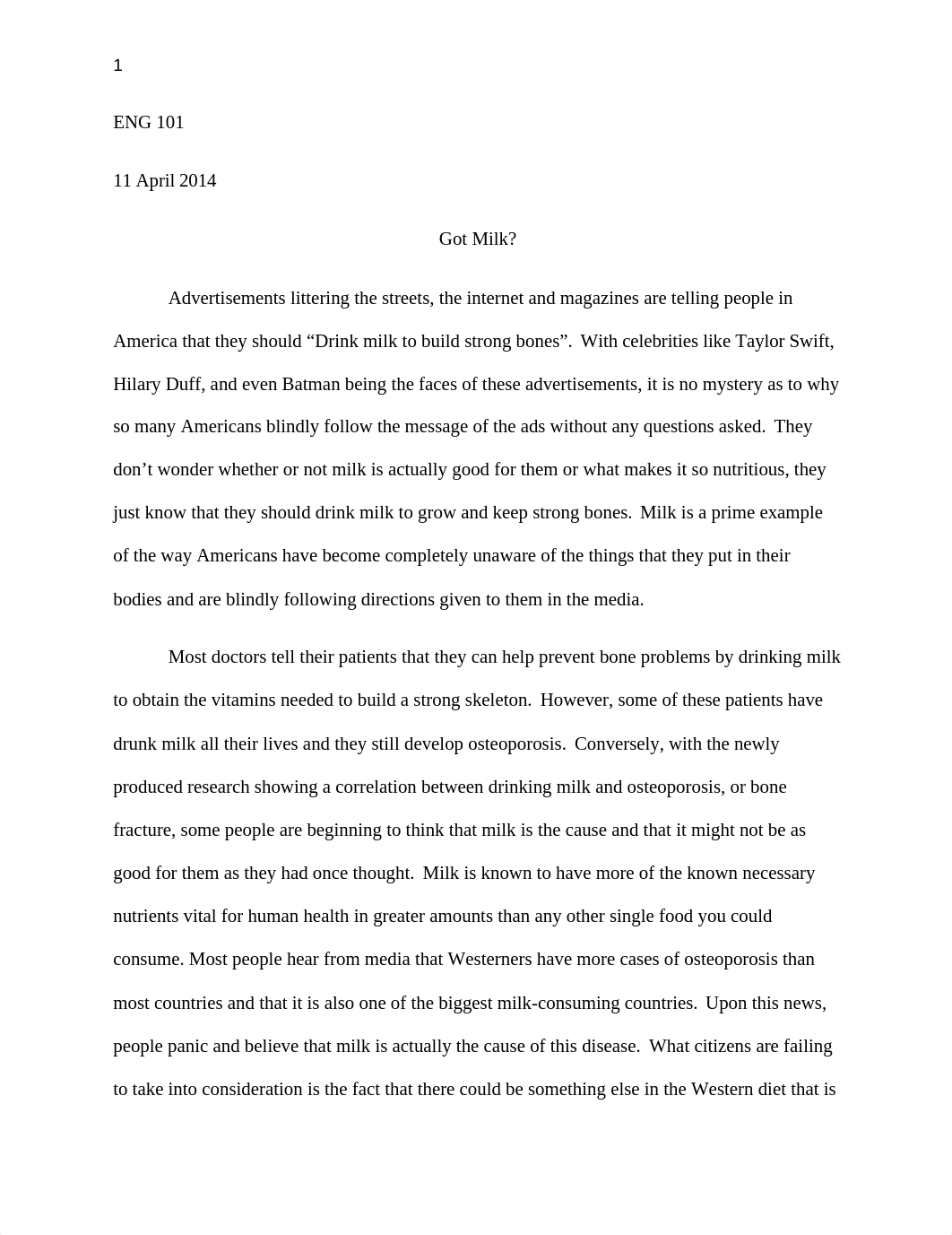 ENG 101 Got Milk Essay Final Draft_dxfoquq75r7_page1