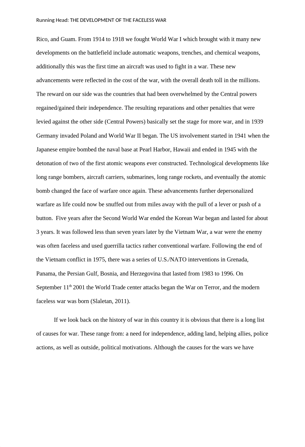 HUM 303 Week 8 Research Paper The Development of the Faceless War.docx_dxgbkyy9136_page3