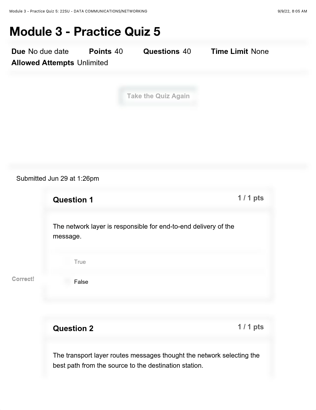 Module 3 - Practice Quiz 5: 22SU - DATA COMMUNICATIONS:NETWORKING.pdf_dxgtui69ifx_page1