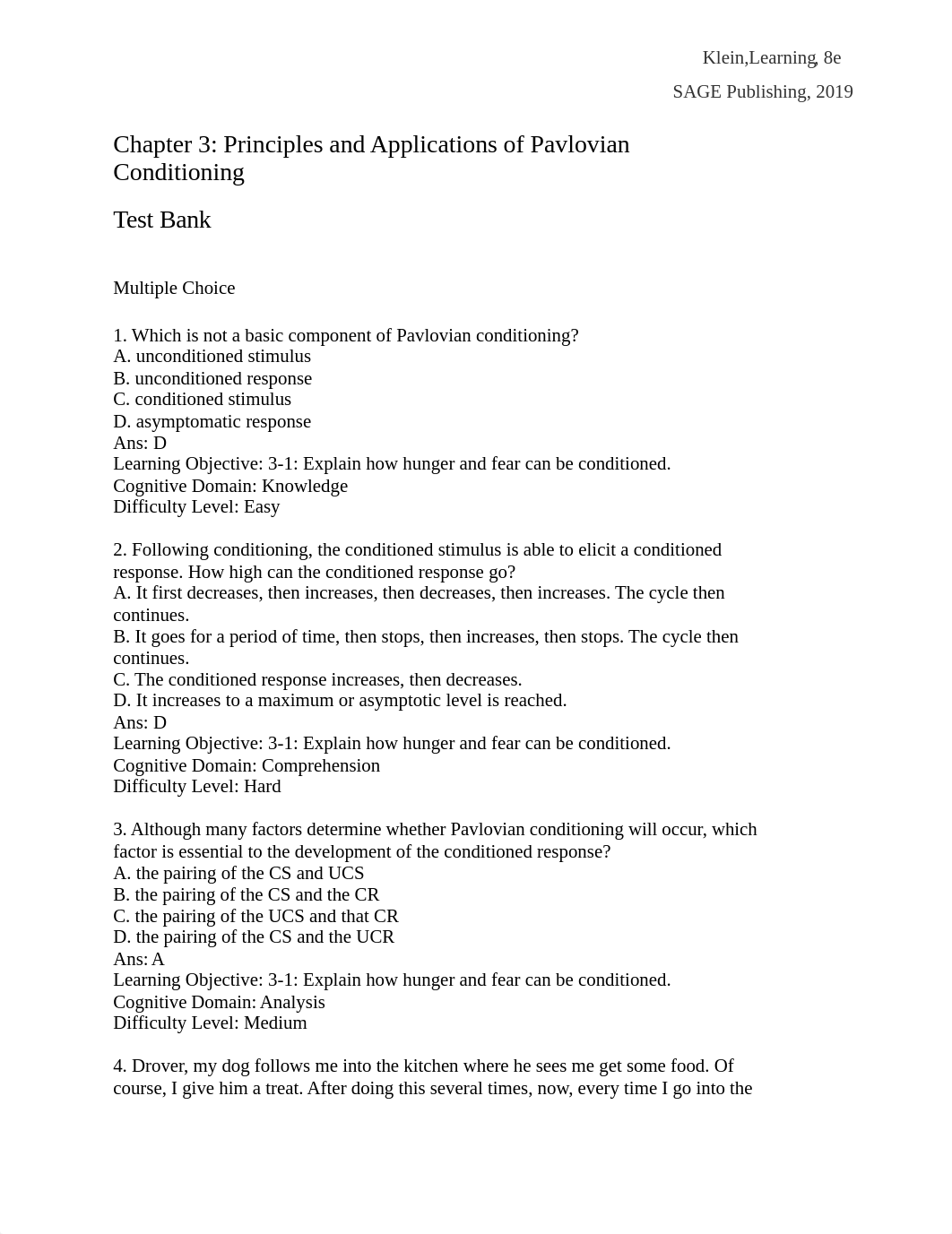 psy270 learning theories ch 3 Klein_8e_TB_03.doc_dxhc1eft9fh_page1