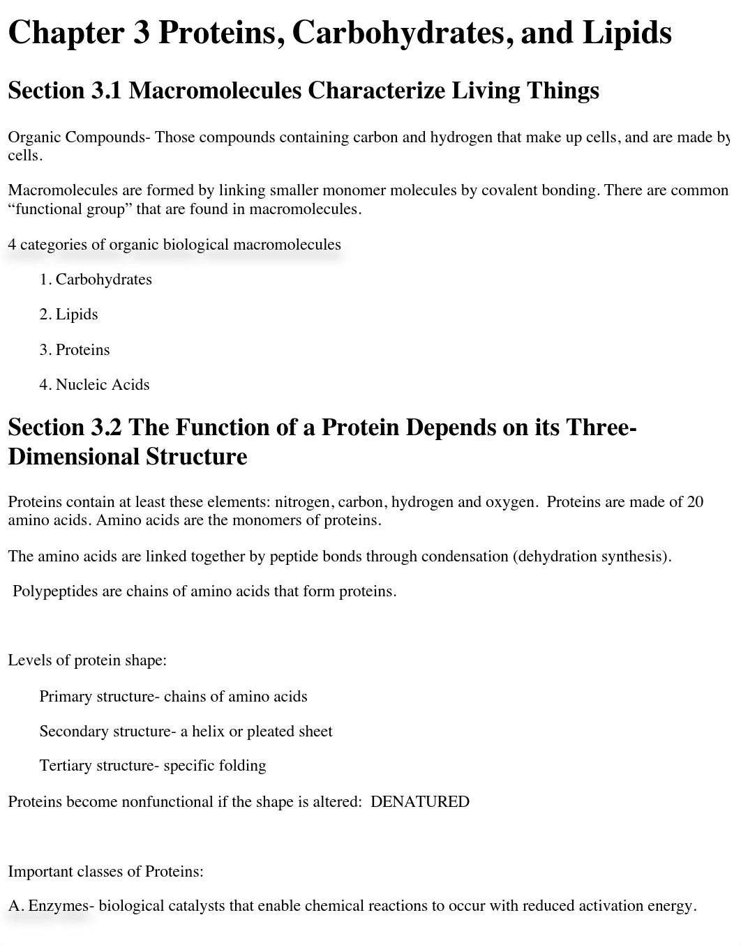 Chapter 3 Proteins, Carbohydrates and Lipids Instructor Notes.pdf_dxhdo6uvx41_page1