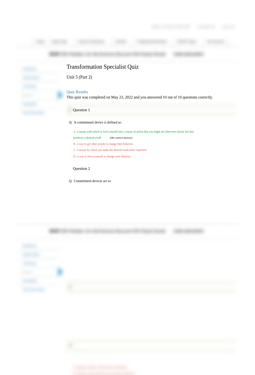 ISSA Transformation Specialist Quiz Unit 5 (part 2).pdf_dxhldxgh93h_page1