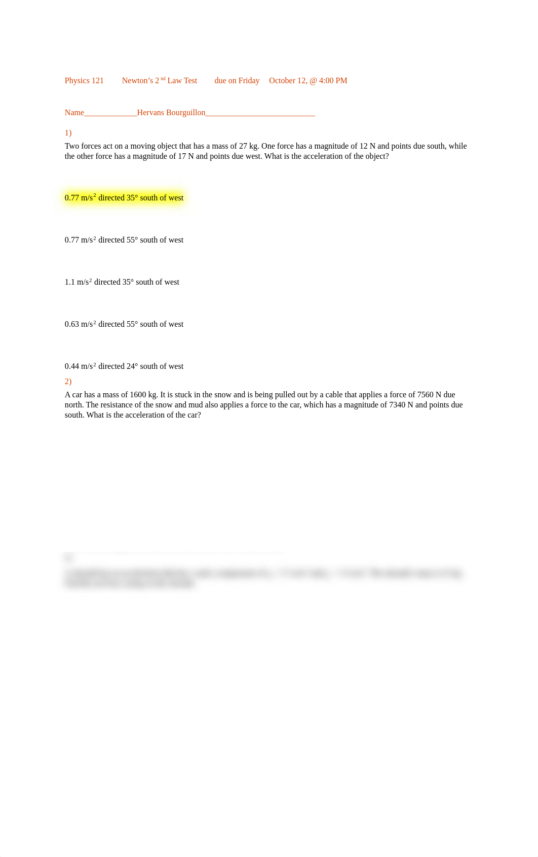 Physics 121Newton's 2nd Law Test.pdf_dxi3ztibx9e_page1