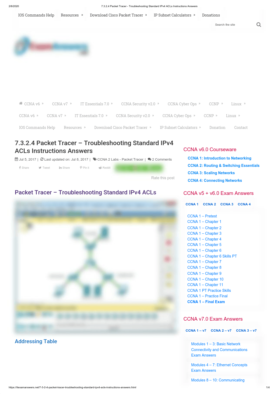 7.3.2.4 Packet Tracer - Troubleshooting Standard IPv4 ACLs Instructions Answers.pdf_dxi7dg29yx4_page1