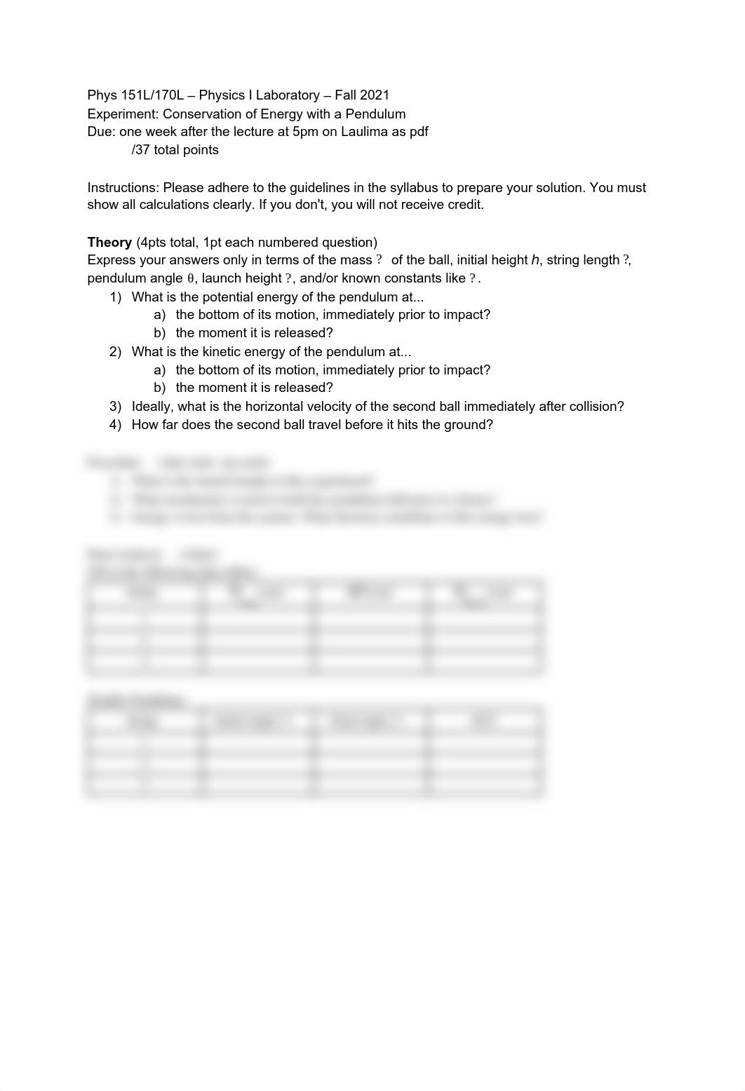 10 Conservation of Energy with a Pendulum Worksheet Fall 2021.pdf_dxj82bgqlna_page1