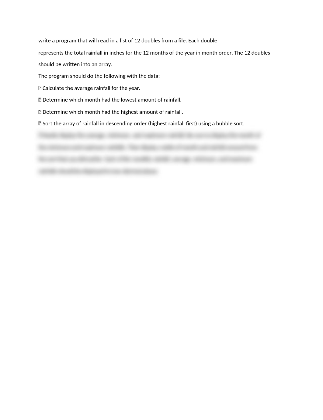 RAINFALL PROGRAM - write a program that will read in a list of 12 doubles-C++.docx_dxjpzbg6g2y_page1