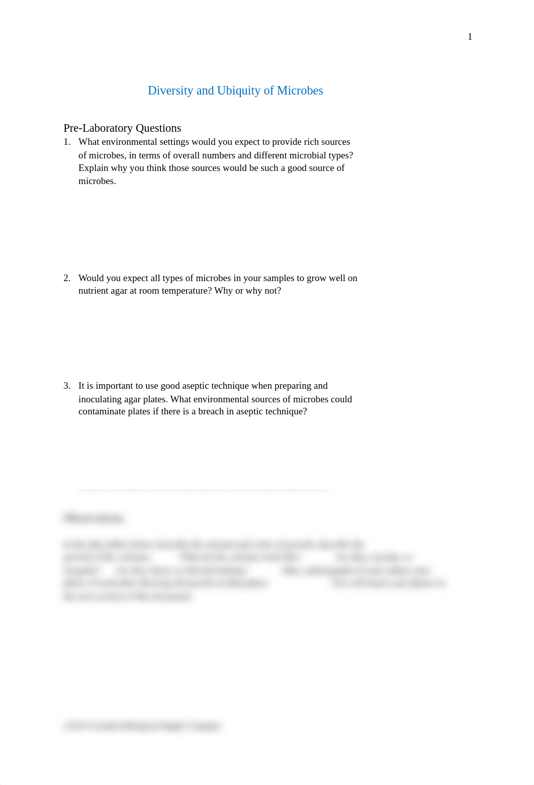 Diversity and Ubiquity of Microbes answer sheet.docx_dxjuaoh4km0_page1