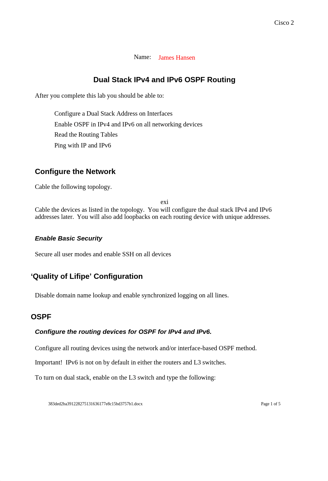 Lab IPv6 Dual Stack OSPF Configuration April 2017_dxk0a3kc501_page1