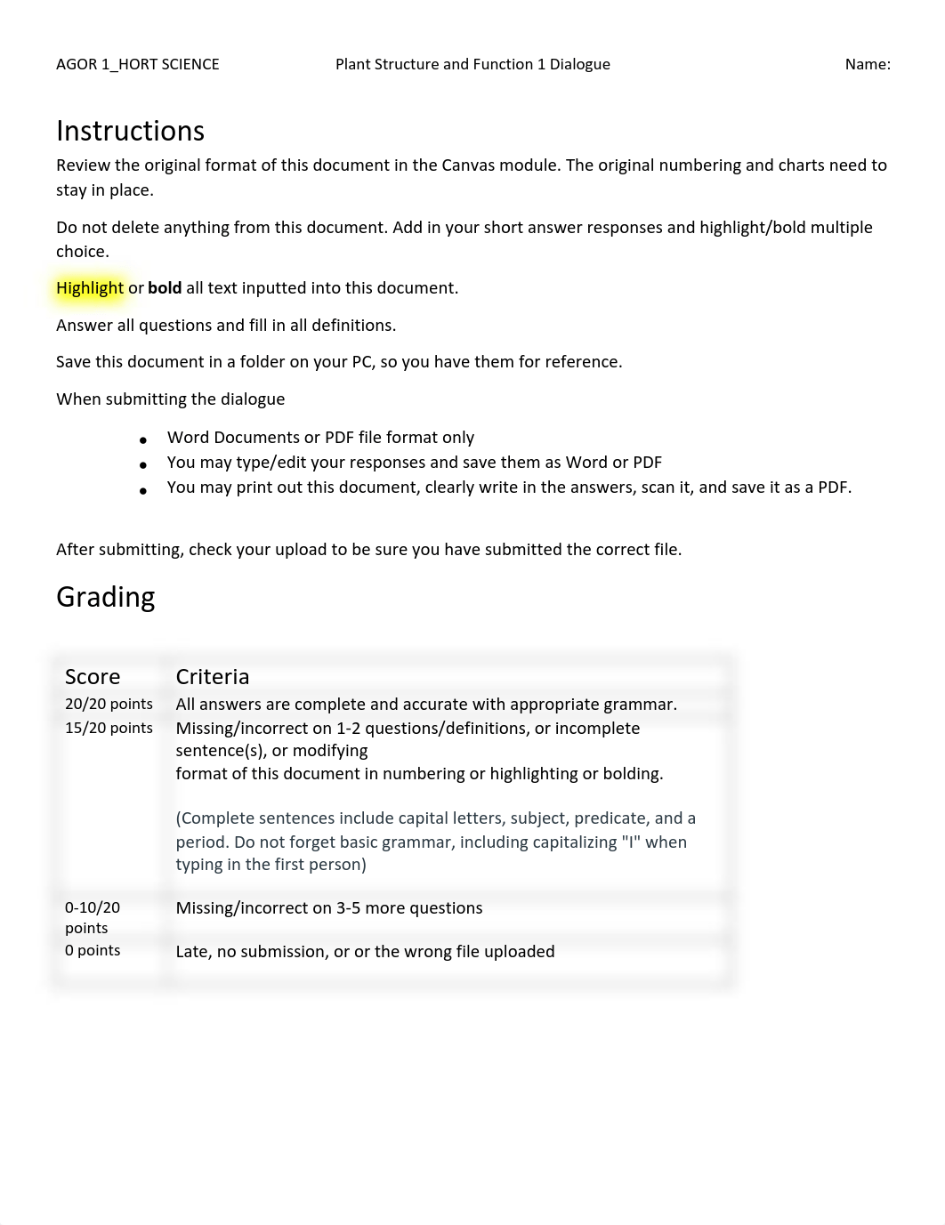 Plant Structure and Function 1 Dialogue_Week 1.pdf_dxk4fn46ksy_page1