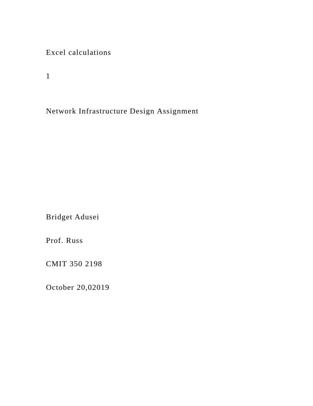 Excel calculations1Network Infrastructure Design Assignmen.docx_dxk9g64wv5q_page2