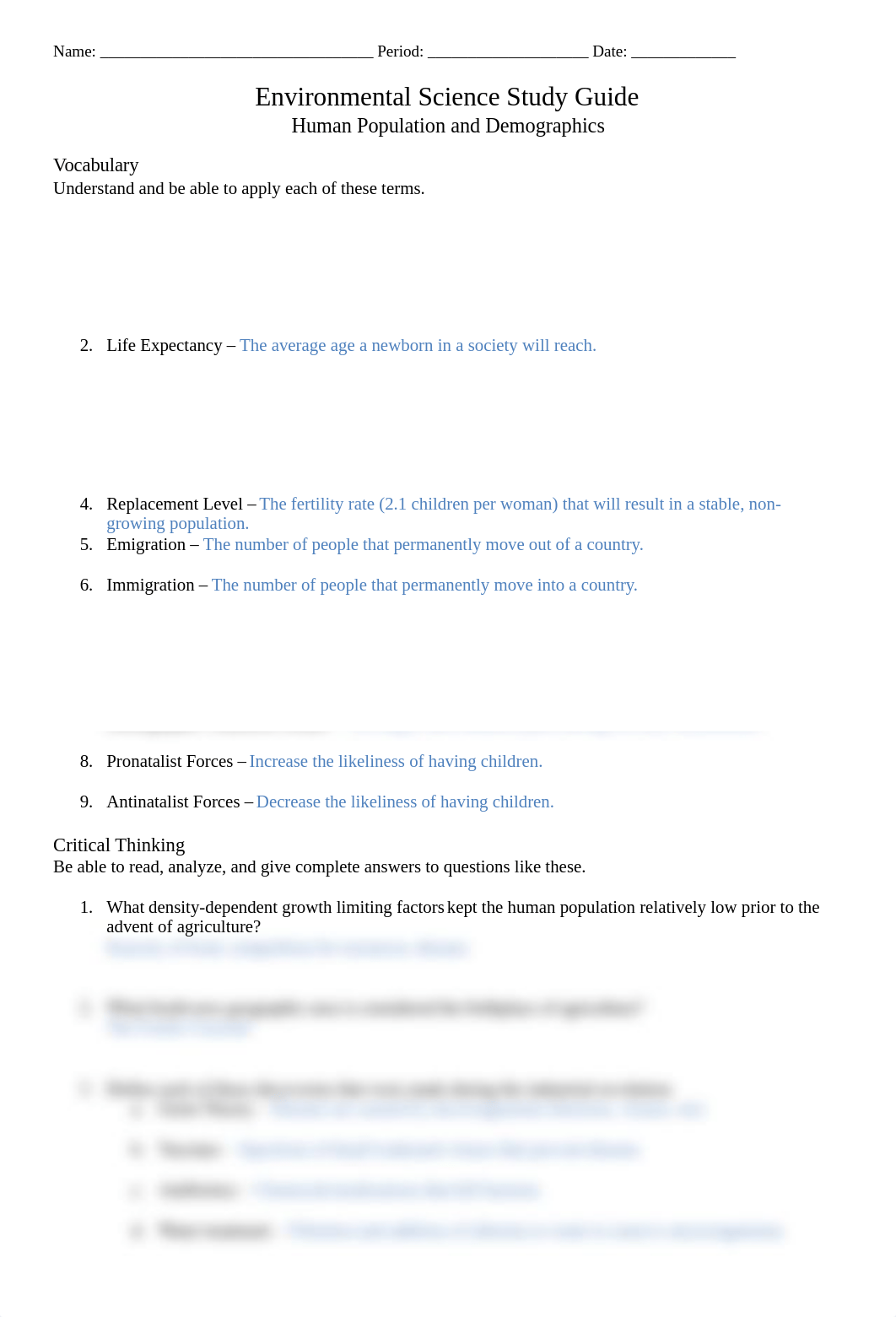 07 - Human Population and Demographics Study Guide (Answer Key).docx_dxke8746uey_page1