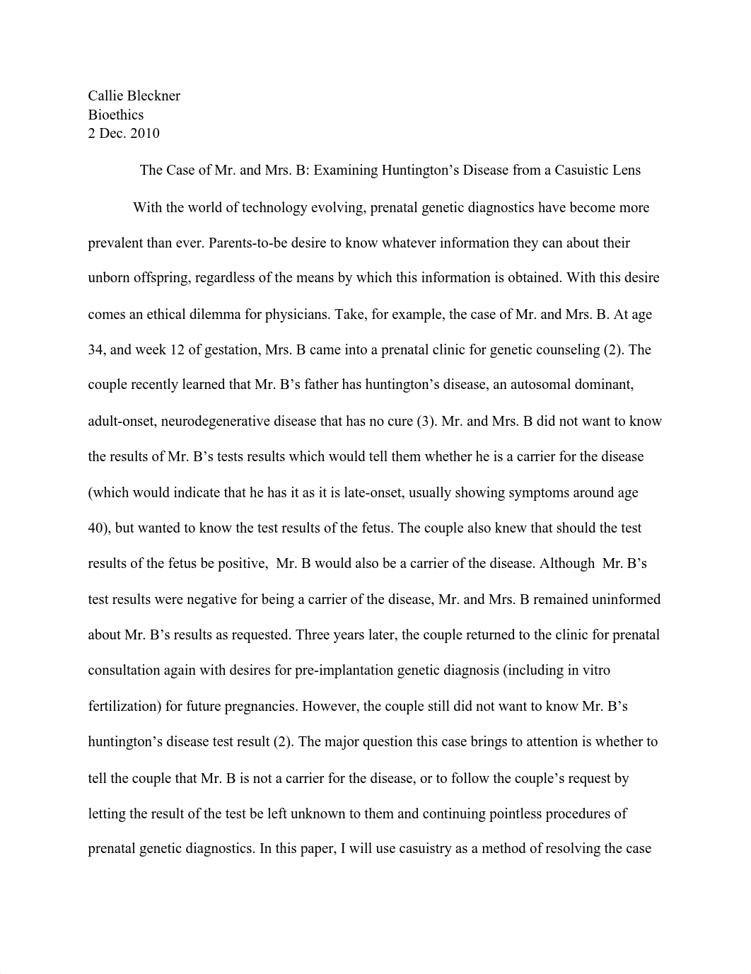 The Case of Mr. and Mrs. B- Examining Huntingtons Disease from a Casuistic Lens__dxkssoyfkc7_page1