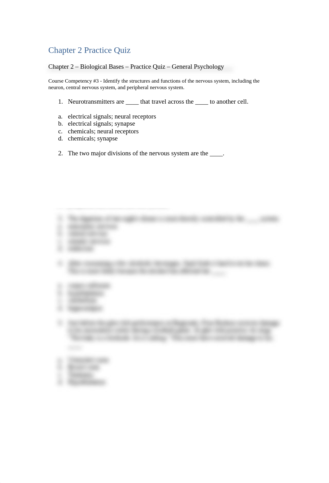 Chapter 2 - Practice Quiz - Course Competency #3 - Identify the structures and functions of the nerv_dxkyqtu4lyf_page1