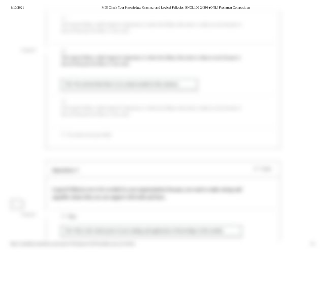 M05 Check Your Knowledge_ Grammar and Logical Fallacies_ ENGL100-24399 (ONL) Freshman Composition.pd_dxljybcalut_page2