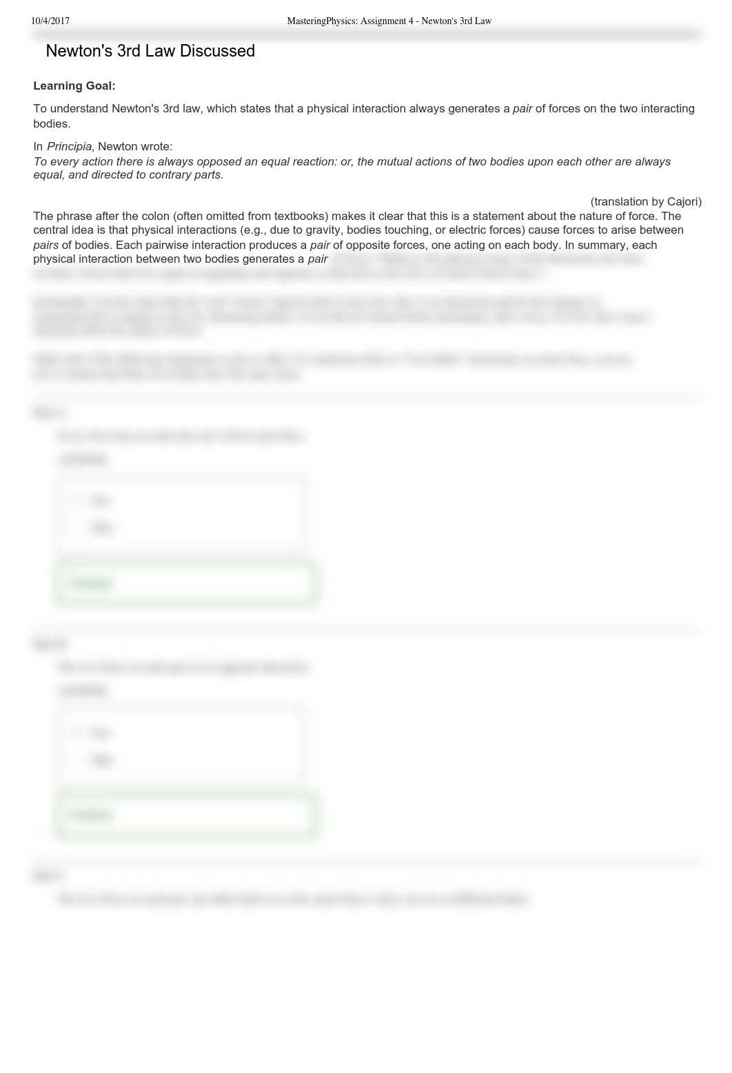 MasteringPhysics_ Assignment 1 - Newton's 3rd Law.pdf_dxllqlnz0lv_page1