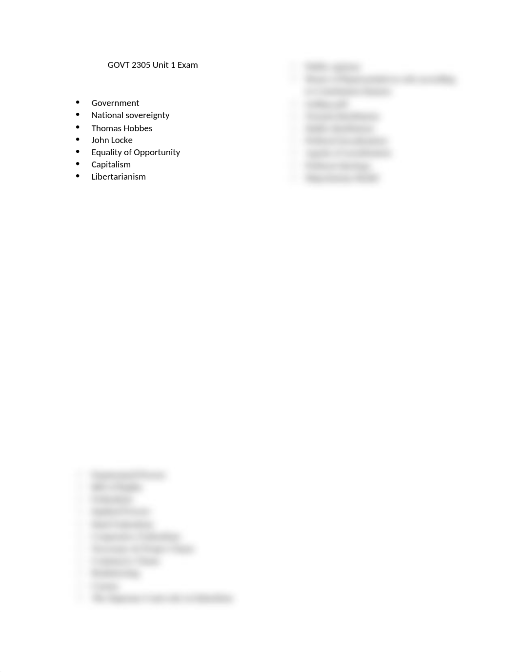 GOVT 2305 Unit 1 Exam Study Guide.docx_dxm6gpu33td_page1
