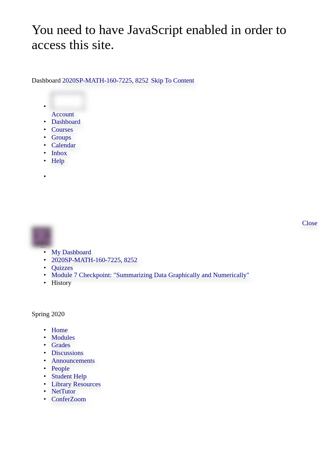 Hala Eshaq's Quiz History_ Module 7 Checkpoint_ _Summarizing Data Graphically and Numerically_.html_dxmddjsqbjf_page1