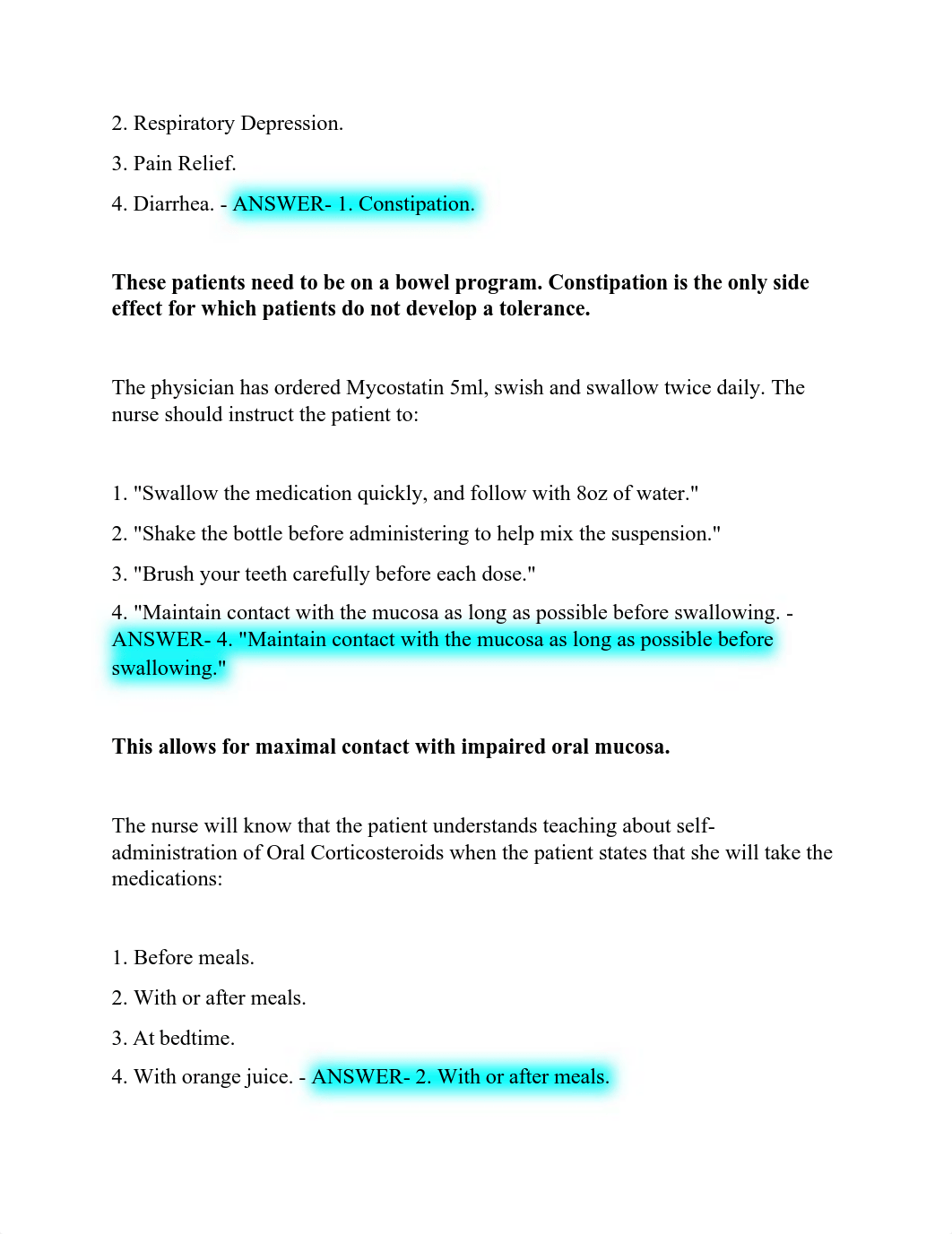 NCLEX PHARMACOLOGY 350 ACTUAL EXAM QUESTIONS AND ANSWERS GRADED A.pdf_dxmj8lcugu2_page3