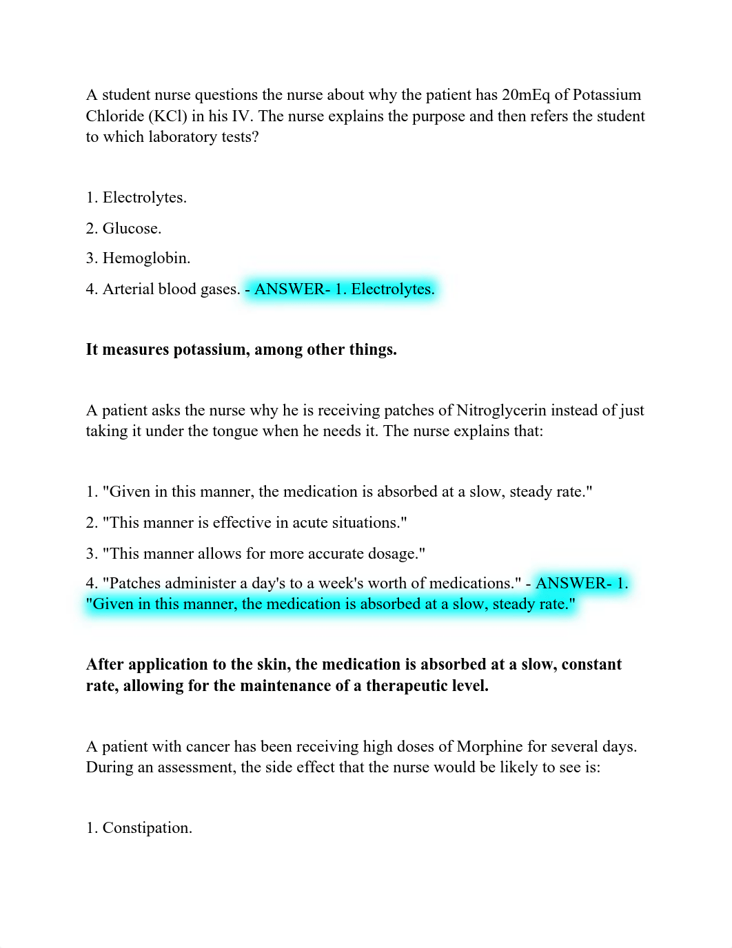 NCLEX PHARMACOLOGY 350 ACTUAL EXAM QUESTIONS AND ANSWERS GRADED A.pdf_dxmj8lcugu2_page2