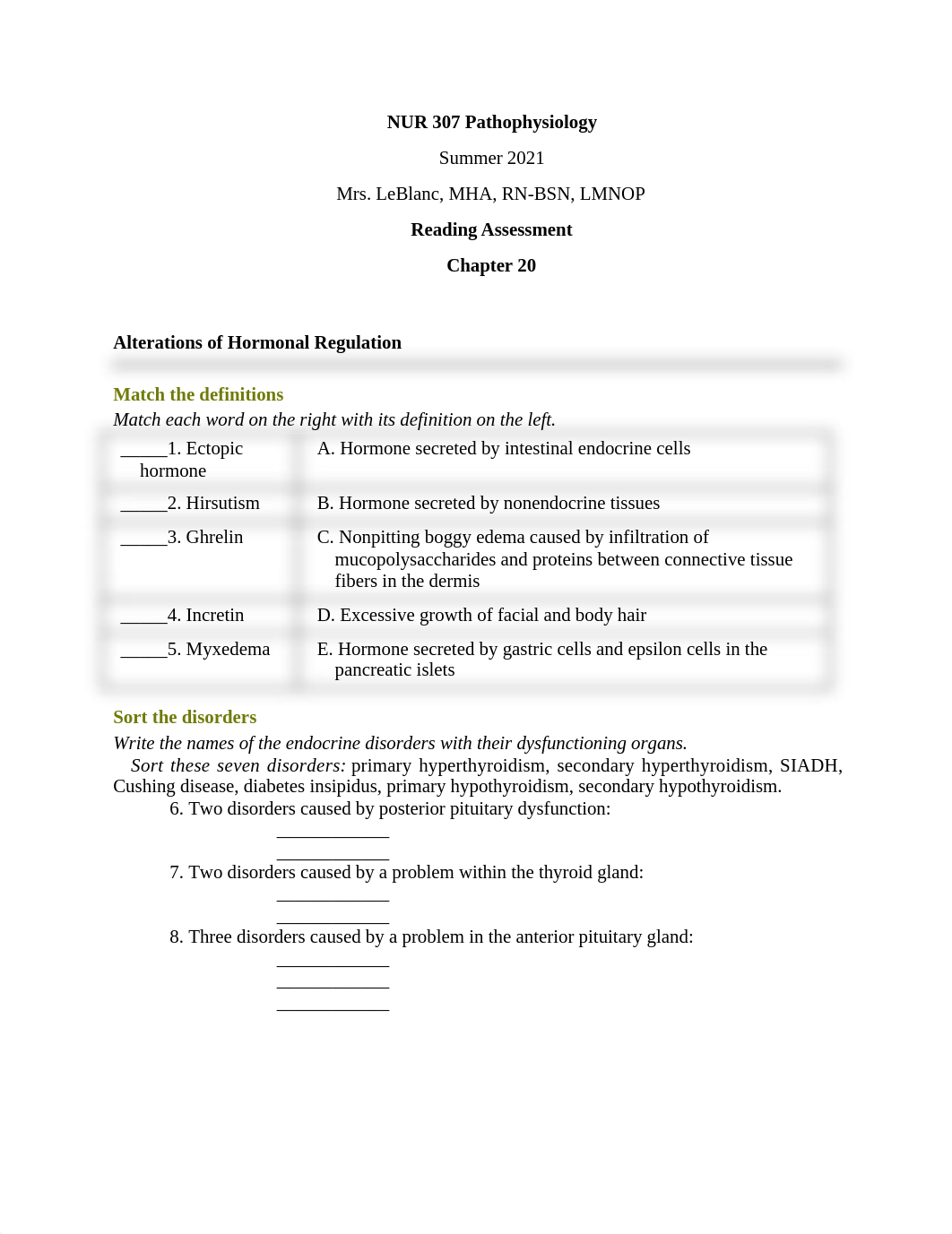 RA - NUR 307 Pathophysiology - Chapter 20_398988687.docx_dxncyss1fi6_page1