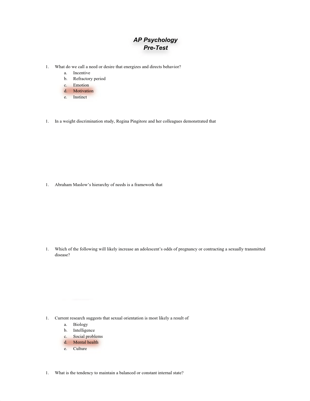 AP Psychology Pre-Test.pdf_dxnv2ak36qi_page1