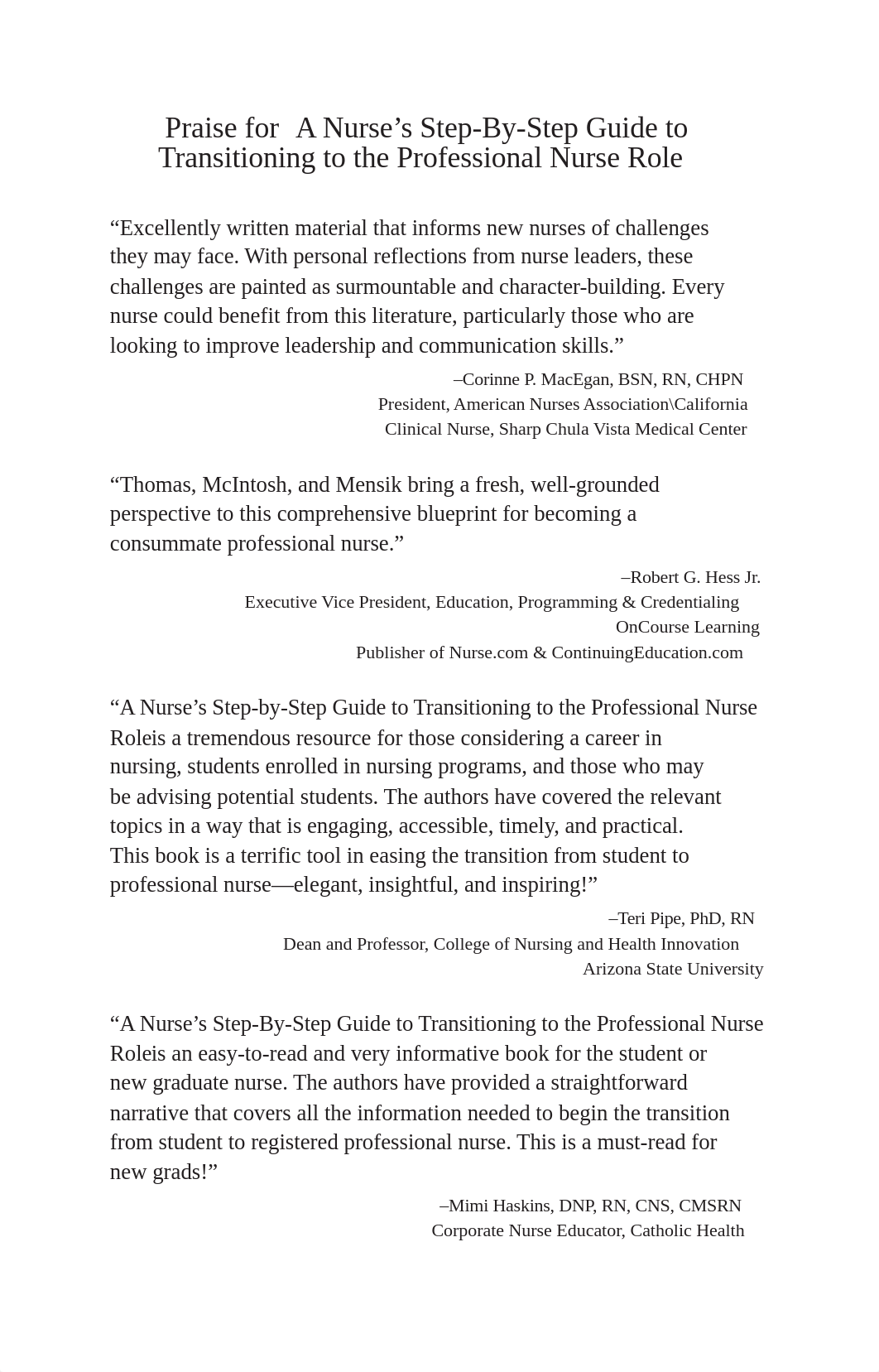 A Nurse's Step-by-step Guide to Transitioning to the Professional Nurse Role by Cynthia M. Thomas, C_dxo0ipdviol_page2