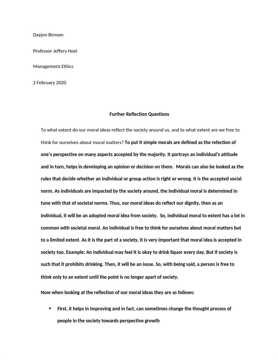 Dayjon Benson Chapter 1 Further Reflection Questions.docx_dxogfwlc6m2_page1