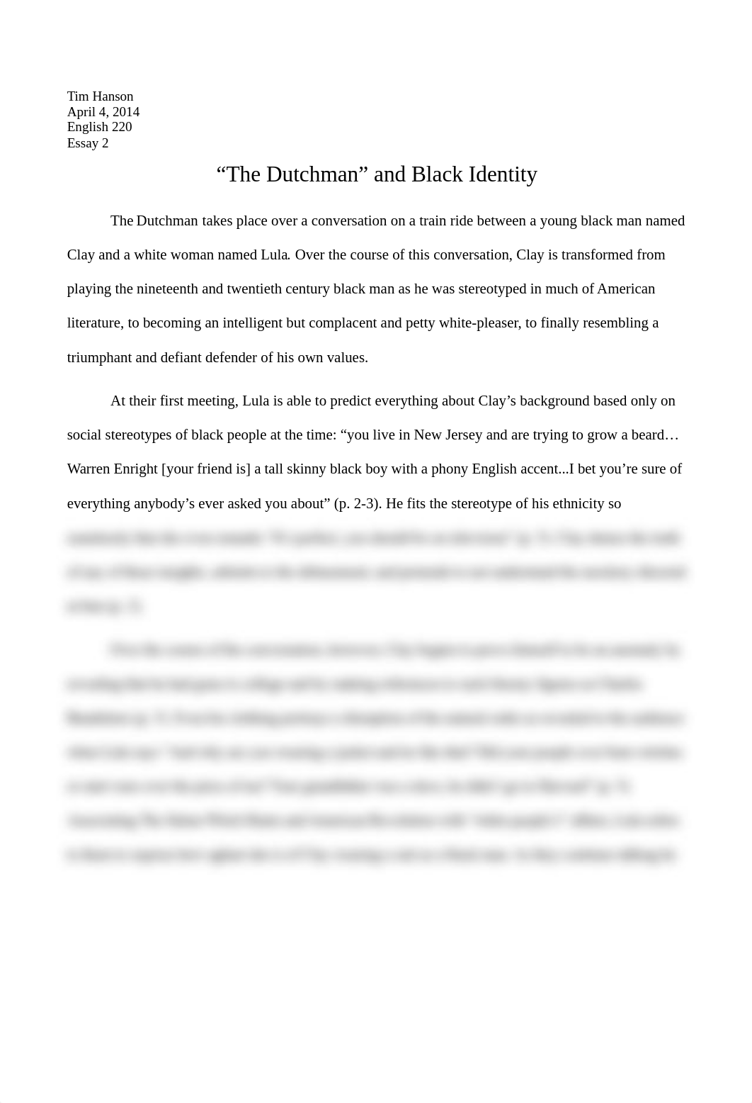 Essay on Amiri Baraka's play "The Dutchman"_dxovmfw04va_page1